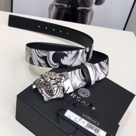 Versace La Medusa Silver Baroque Reversible Belt