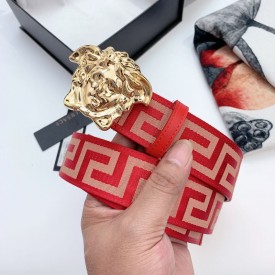 Replica Versace Medusa Buckle Printed Nylon Belt