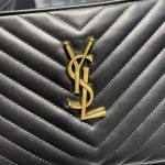 Saint Laurent Lou Camera Bag in Quilted Leather Black / Gold