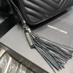 Saint Laurent Lou Camera Bag in Quilted Leather Black / Silver