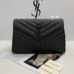 YSL Large Loulou Monogram Bag Black / Black