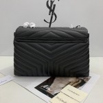 YSL Large Loulou Monogram Bag Black / Black