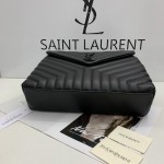 YSL Large Loulou Monogram Bag Black / Black