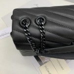 YSL Large Loulou Monogram Bag Black / Black