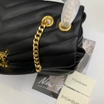 YSL Large Loulou Monogram Bag Black / Gold