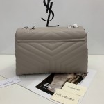 YSL Large Loulou Monogram Bag Grey