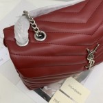 YSL Large Loulou Monogram Bag Red