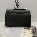 YSL Large Loulou Monogram Bag Black / Silver