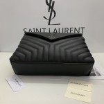 YSL Large Loulou Monogram Bag Black / Silver