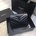 YSL Black Small Loulou Monogram Bag Black