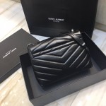 YSL Black Small Loulou Monogram Bag Black