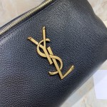 YSL Classic Monogram Belt Bag Textured Leather Black