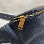 YSL Classic Monogram Belt Bag Textured Leather Black