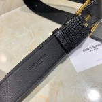 YSL Classic Monogram Belt Bag Textured Leather Black