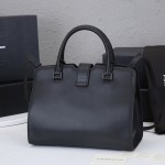 Saint Laurent Classic Cabas Y-Ligne Leather Tote Bag Black / Black