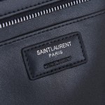 Saint Laurent Classic Cabas Y-Ligne Leather Tote Bag Black / Black