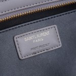 Saint Laurent Classic Cabas Y-Ligne Leather Tote Bag Grey