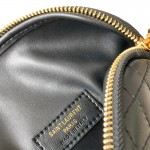 YSL Saint Laurent gaby zipped pouch in quilted lambskin Black 