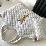 YSL Saint Laurent icare maxi shopping bag in quilted lambskin White