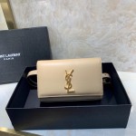 YSL Kate Belt Bag in Smooth Leather Beige