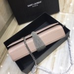 YSL Kate Medium Bag in Textured Leather Beige