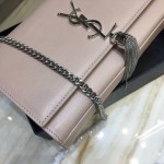 YSL Kate Medium Bag in Textured Leather Beige