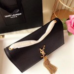 YSL Kate Medium Bag in Textured Leather Black