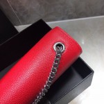 YSL Kate Medium Bag in Textured Leather Red