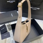 YSL Saint Laurent LE 5 A 7 Hobo Bag in Smooth Leather Cream