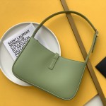 YSL Saint Laurent LE 5 A 7 Hobo Bag in Smooth Leather Green