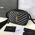 YSL Lou Belt Bag in Quilted Leather Black