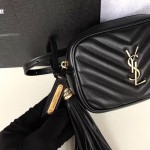 YSL Lou Belt Bag in Quilted Leather Black