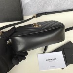 YSL Lou Belt Bag in Quilted Leather Black