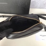 YSL Lou Belt Bag in Quilted Leather Black