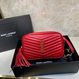 YSL Lou Camera Bag Red