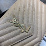 YSL Monogram Envelope Chain Bag Beige