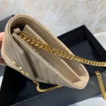 YSL Monogram Envelope Chain Bag Beige