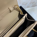 YSL Monogram Envelope Chain Bag Beige