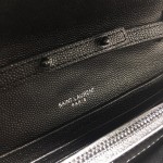 YSL Monogram Envelope Chain Bag Black with Black