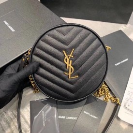 YSL Round Jade Camera Bag Black