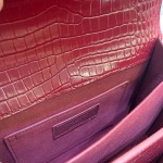 YSL Sunset Chain Croc Bag Red