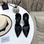 YSL Anja D Orsay Pumps in Patent Leather Black