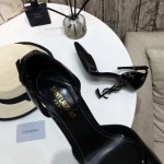 YSL Anja D Orsay Pumps in Patent Leather Black