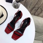 YSL opyum sandals in patent leather with black heel red