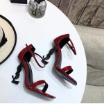 YSL opyum sandals in patent leather with black heel red