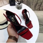 YSL opyum sandals in patent leather with black heel red